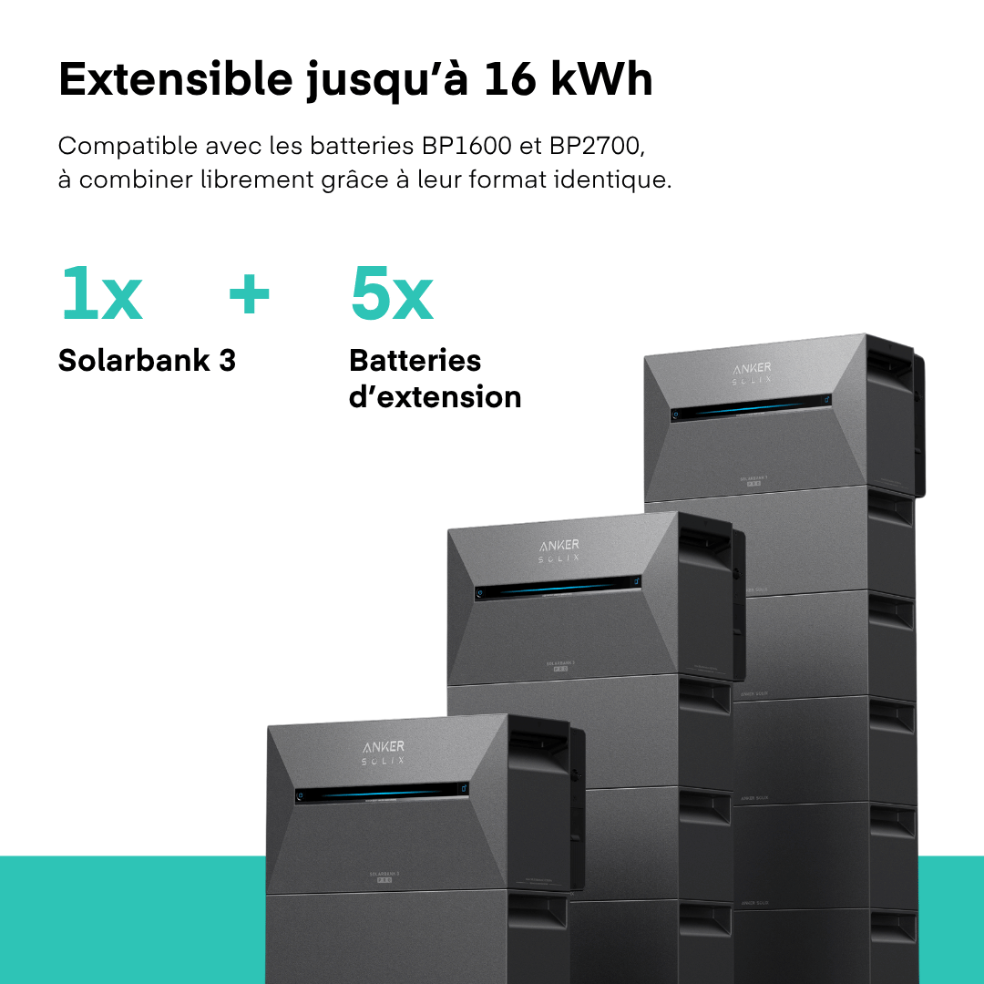 Batterue d'extension BP2700 - Anker SOLIX Solarbank