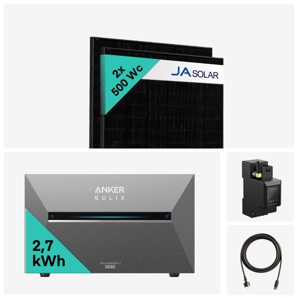Kit Solaire 1000W + Batterie solaire Solix Solarbank 3 Pro