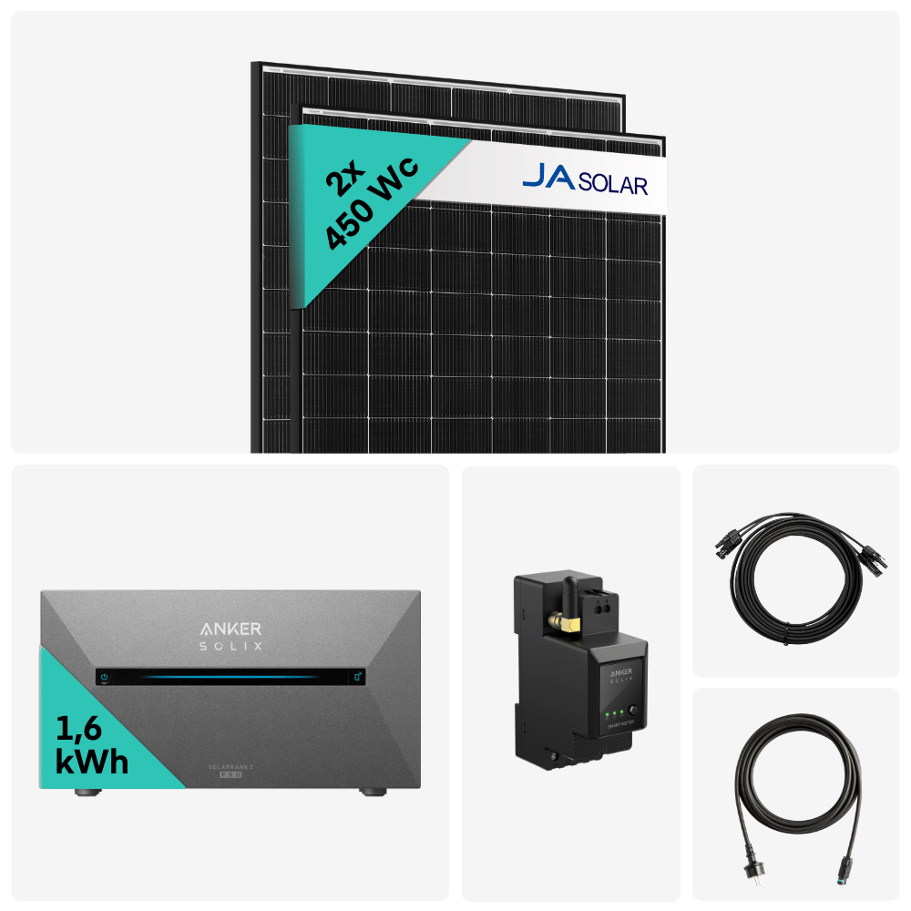 Kit Solaire 900W + Batterie solaire Solix Solarbank 2 AC