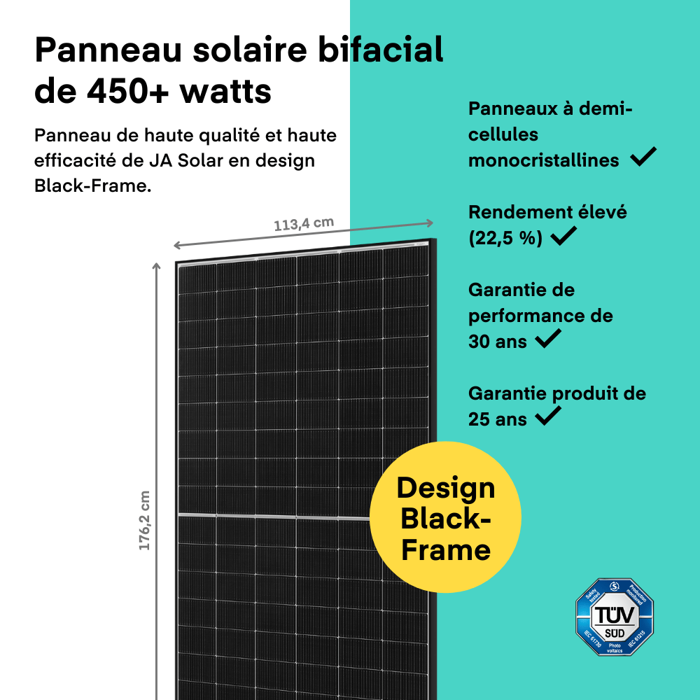 Kit Solaire 900W - Support Toit plat & Sol