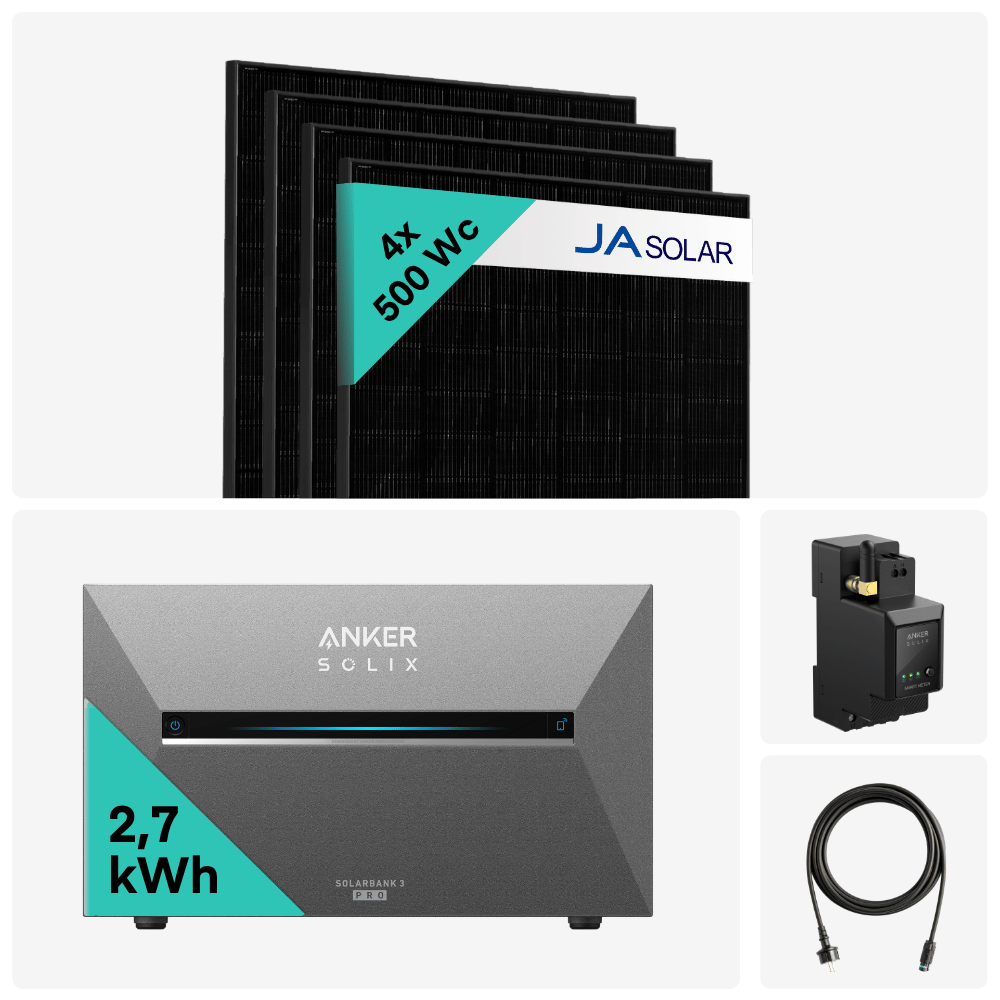 Kit Solaire 2000W + Batterie solaire Solix Solarbank 3 Pro