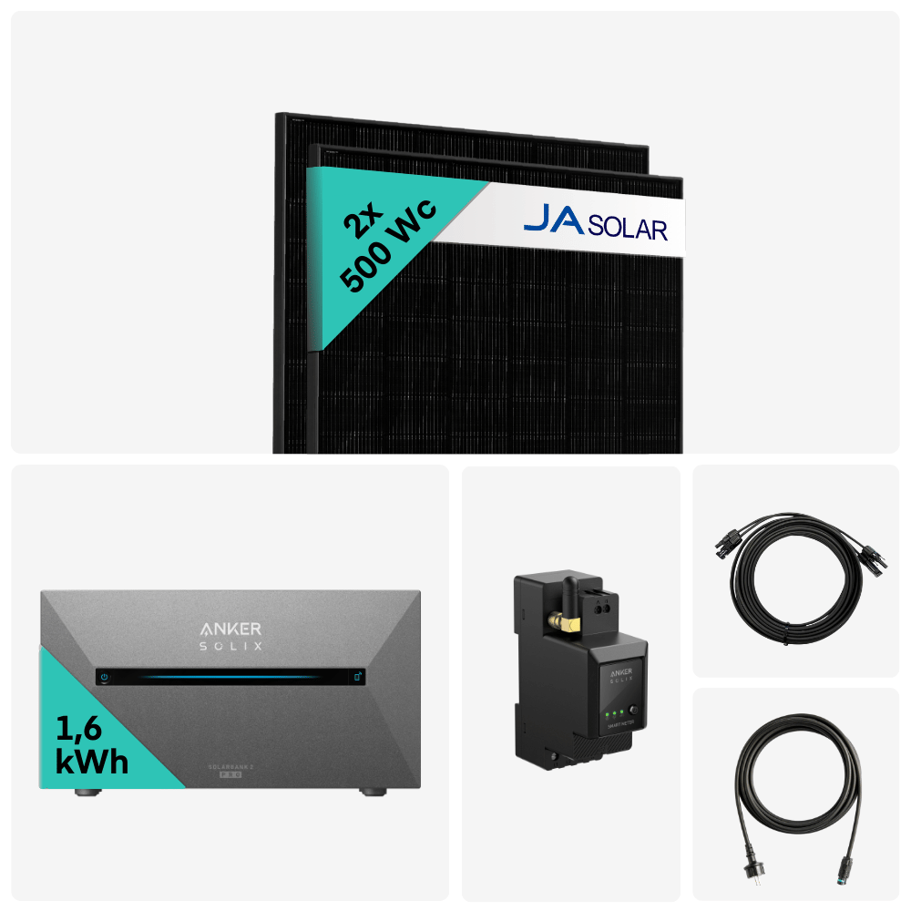 Kit Solaire 1000W + Batterie solaire Solix Solarbank 2 AC