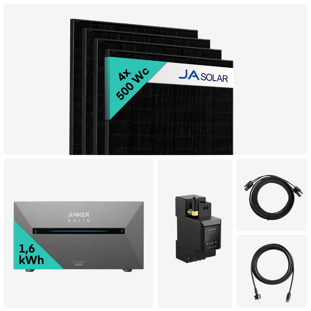 Kit Solaire 2000W + Batterie solaire Solix Solarbank 2 PRO