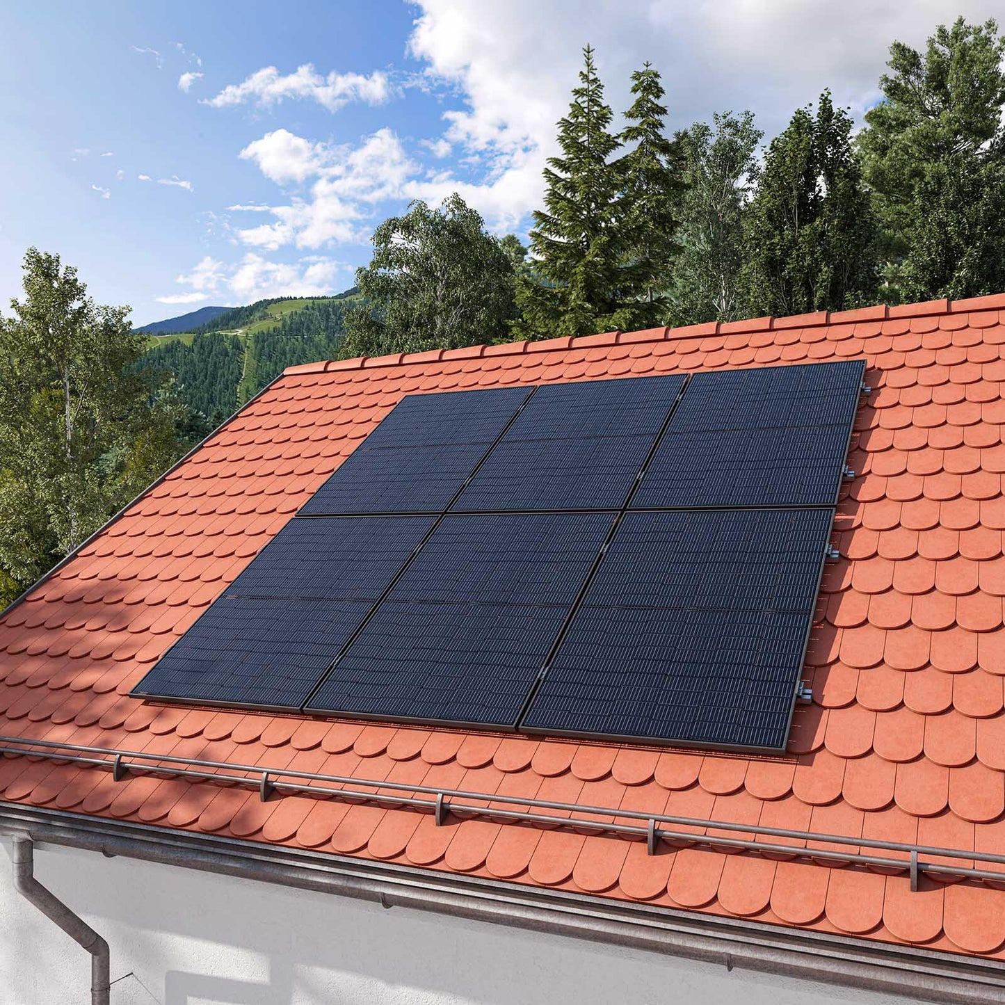 Kit Solaire 3000W - Support Tuiles plates