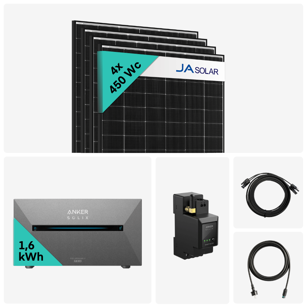 Kit Solaire 1800W + Batterie solaire Solix Solarbank 2 PRO