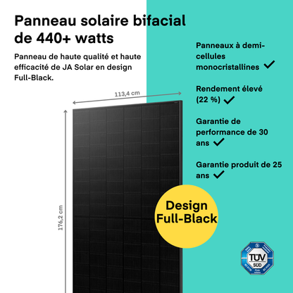 Kit Solaire 1800W - Support Façade & Sol (angle régable)